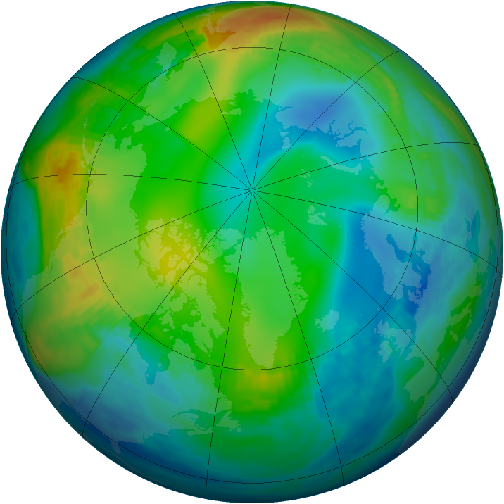 Arctic ozone map for 02 December 1982